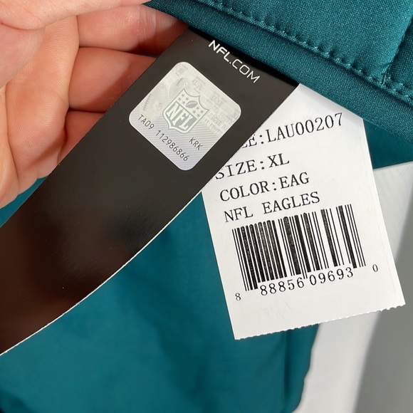 NWT XL NFL.com Philadelphia Eagles‎ Soft Shell Zipper Coat with Removable Hood - Picture 7 of 16